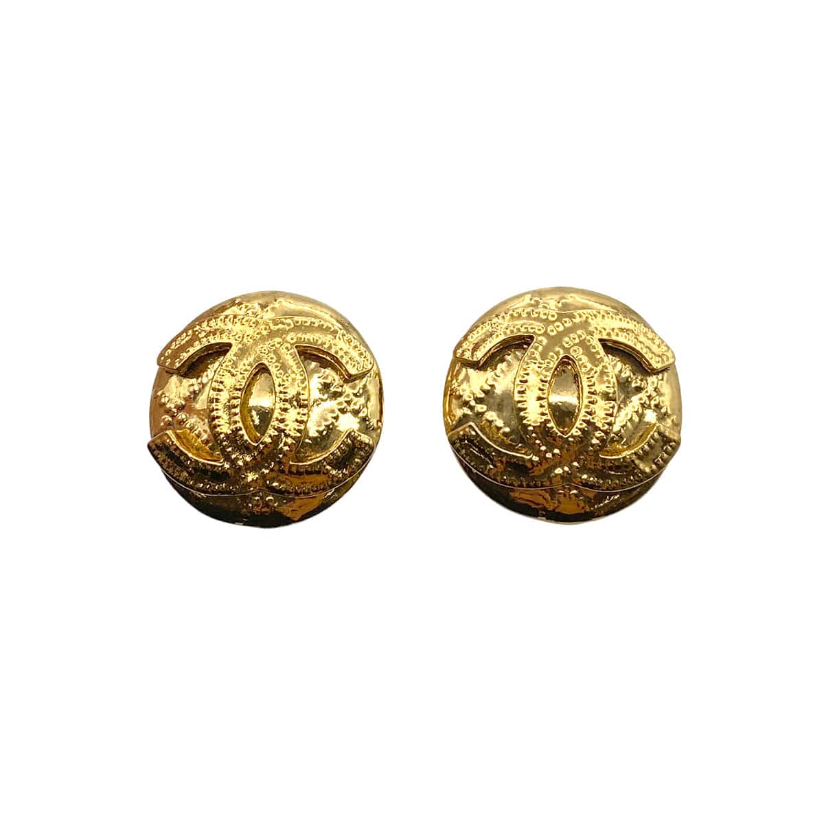 Luxury Promise Japan CHANEL VINTAGE EARRINGS COCOMARK ROUND ACCESSORY 94P 90263135