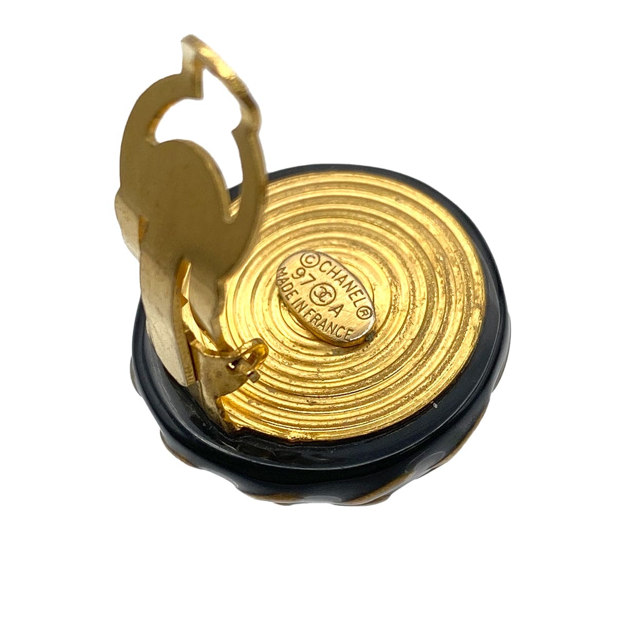 Luxury Promise Japan CHANEL VINTAGE EARRINGS COCOMARK ROUND ACCESSORY 97A 90274486