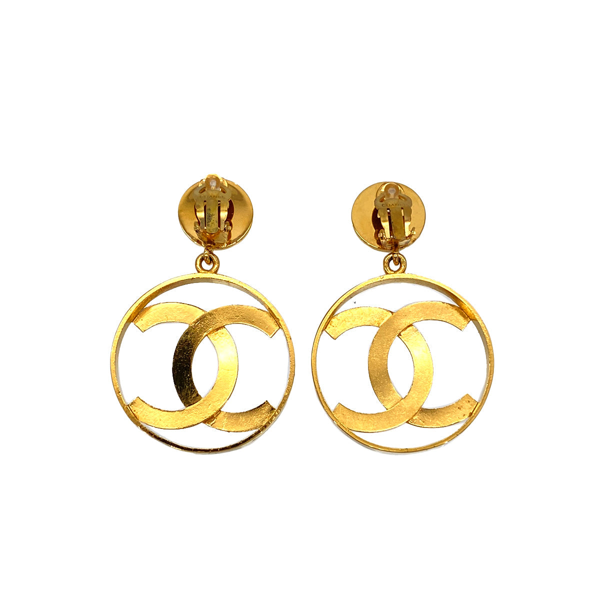 Luxury Promise Japan CHANEL VINTAGE EARRINGS COCOMARK SWING GOLD ACCESSORY 90288010