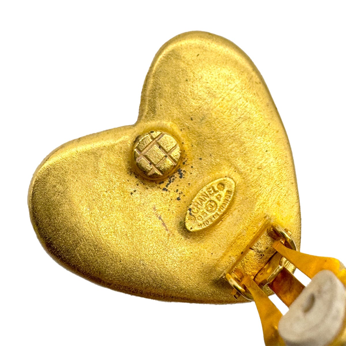 Luxury Promise Japan CHANEL VINTAGE EARRINGS HEART COCOMARK GOLD ACCESSORY 95P 90310271