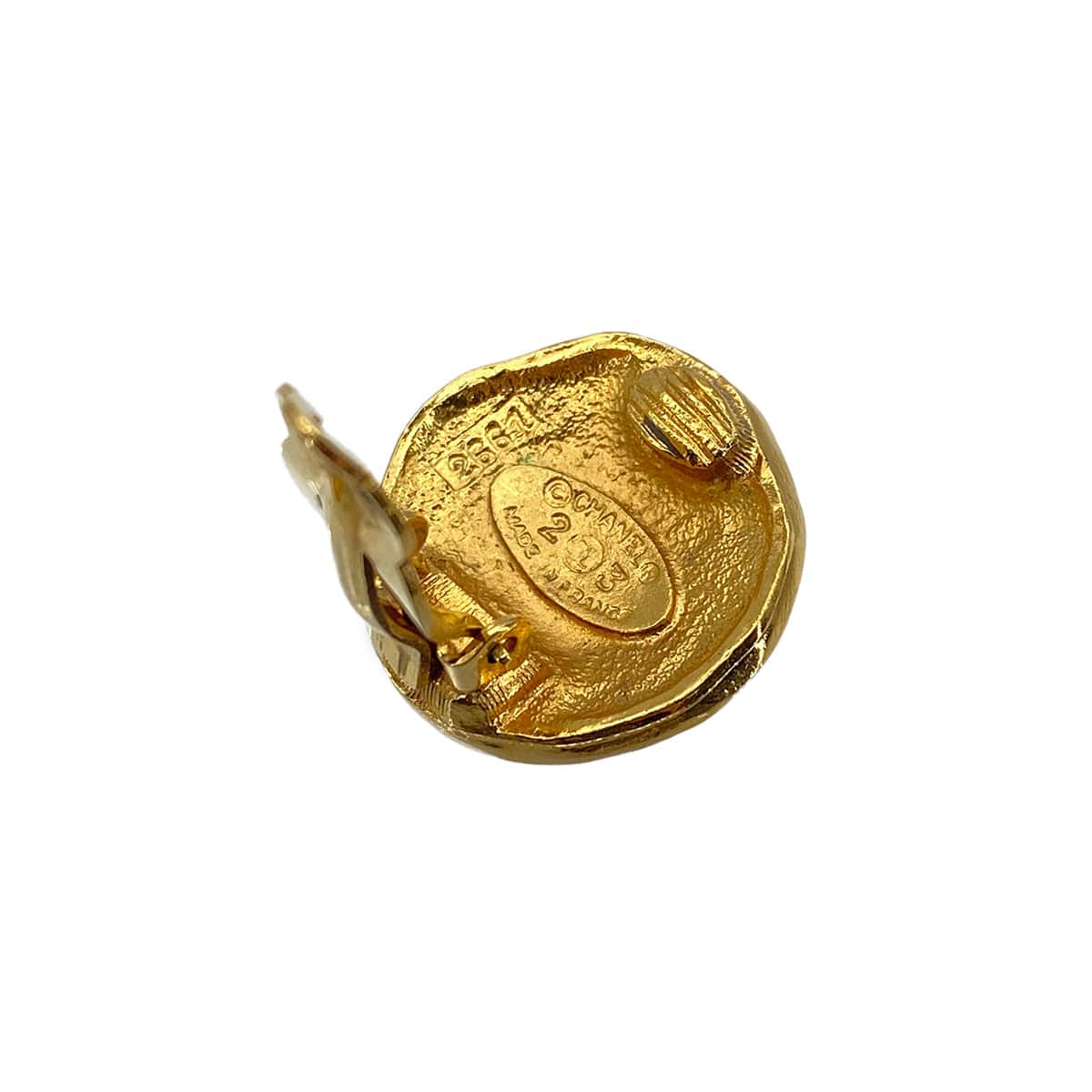 Luxury Promise Japan CHANEL VINTAGE EARRINGS LOGO ROUND GOLD ACCESSORY 23 90272351