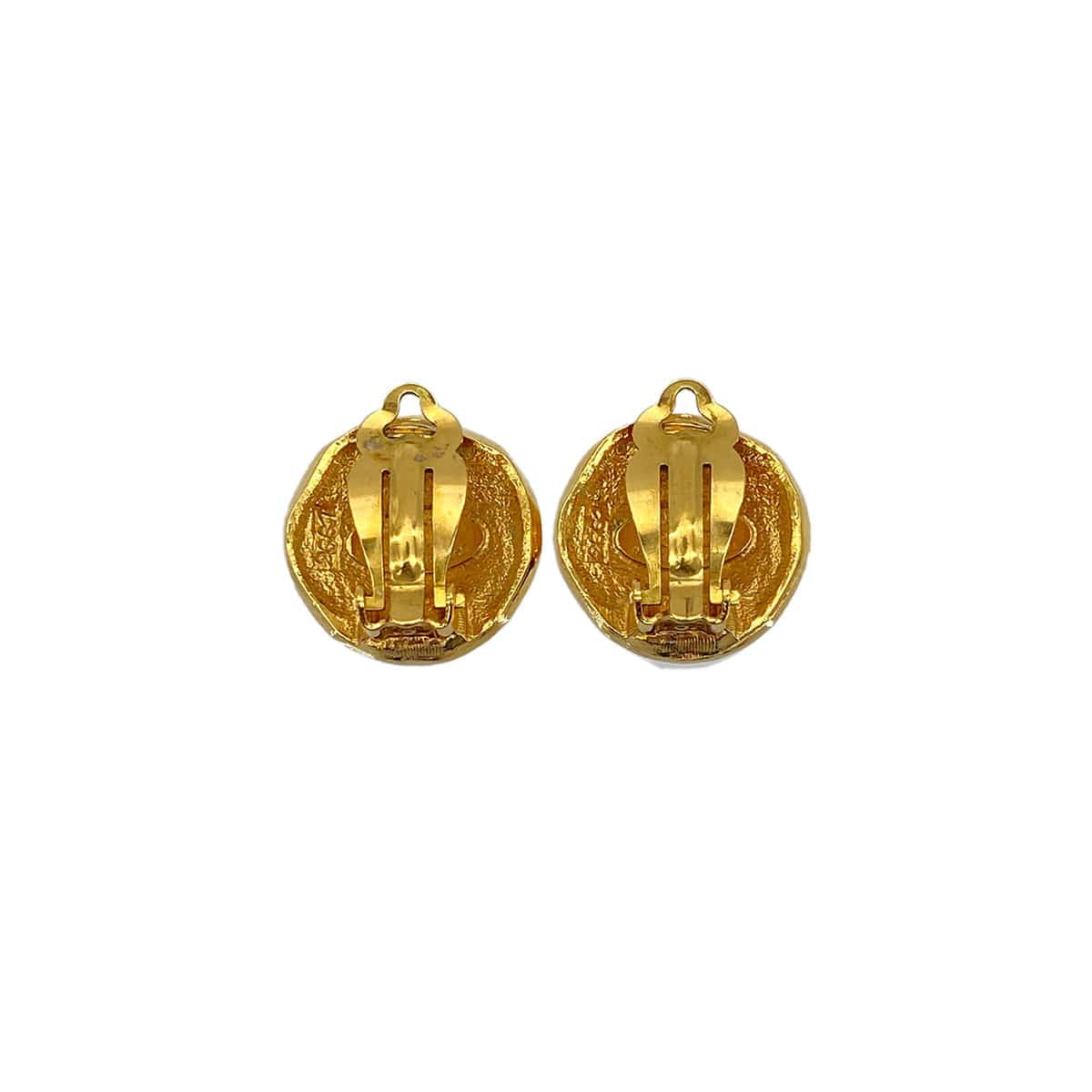 Luxury Promise Japan CHANEL VINTAGE EARRINGS LOGO ROUND GOLD ACCESSORY 23 90272351