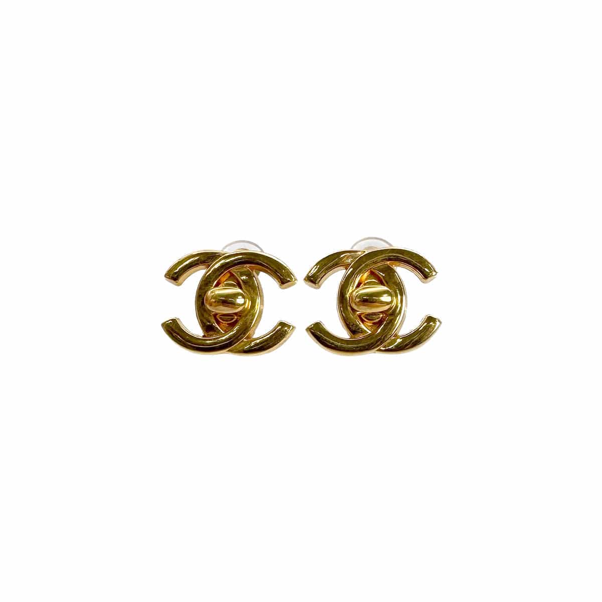 Luxury Promise Japan CHANEL VINTAGE EARRINGS TURN LOCK ACCESSORY 95A 90310245