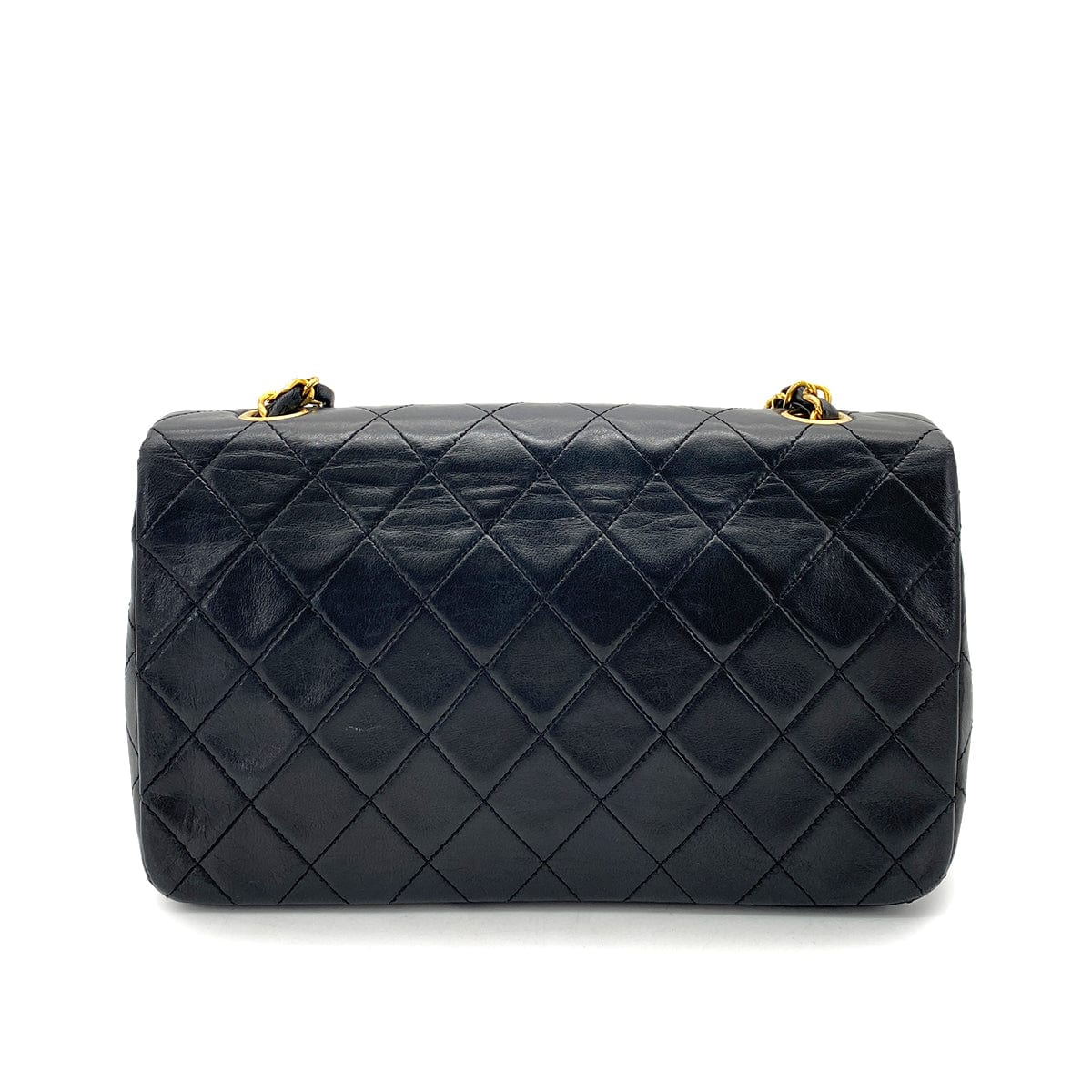 Luxury Promise Japan CHANEL VINTAGE FULL FLAP CHAIN SHOULDER BAG BLACK LAMB SKIN 90256453