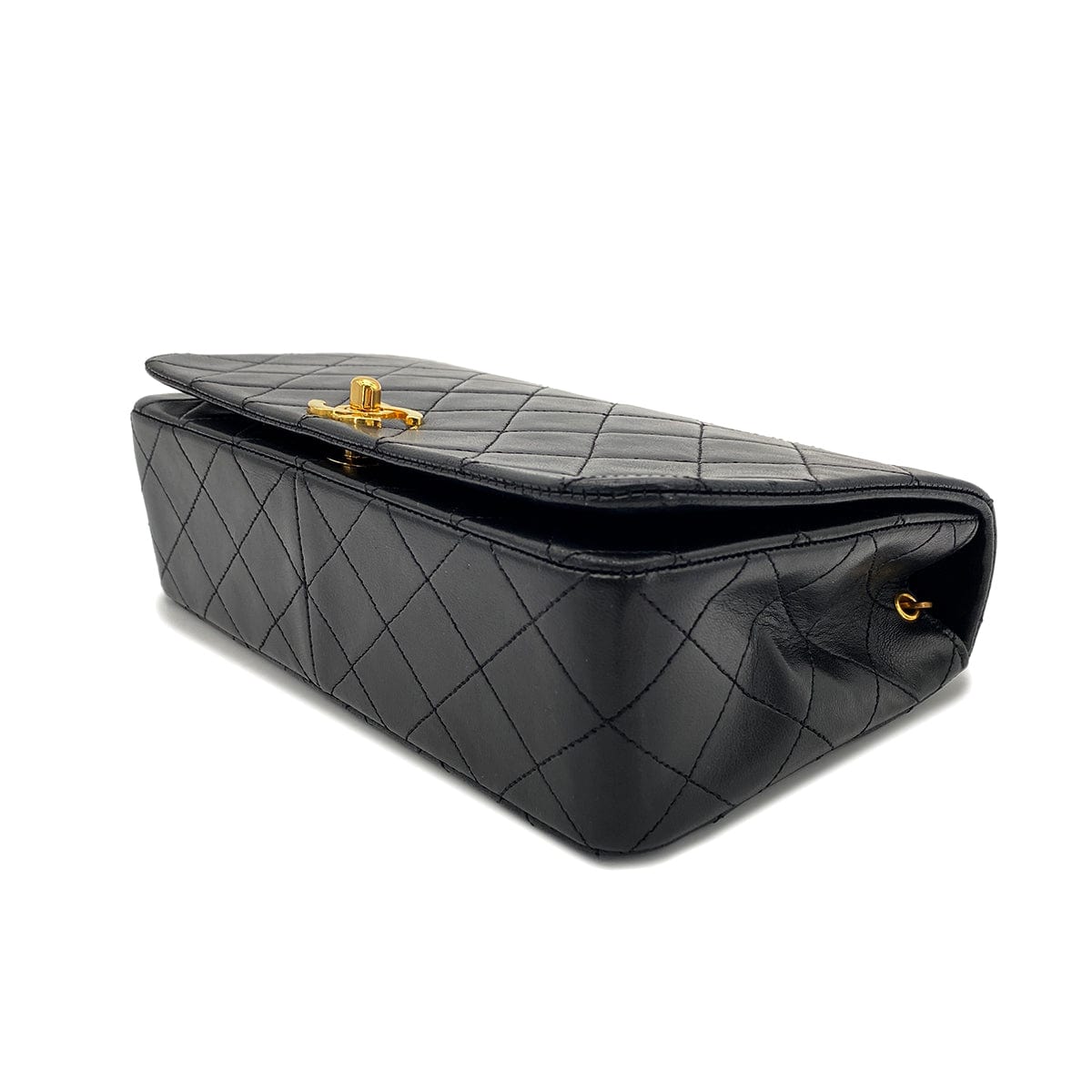 Luxury Promise Japan CHANEL VINTAGE FULL FLAP CHAIN SHOULDER BAG BLACK LAMB SKIN 90269118