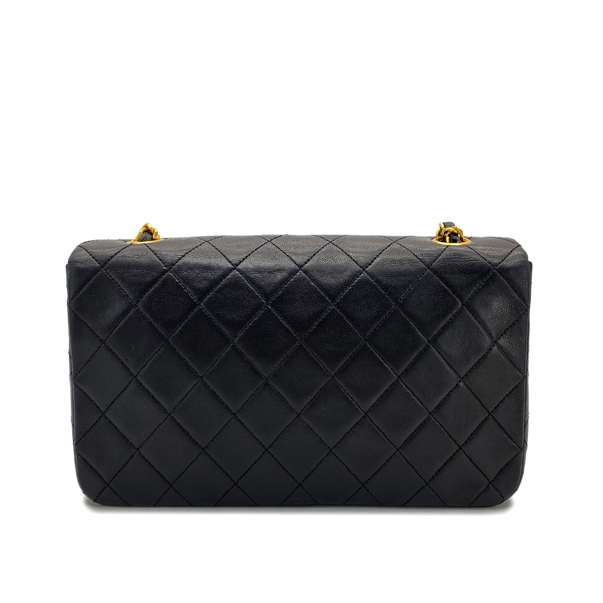 Luxury Promise Japan CHANEL VINTAGE FULL FLAP CHAIN SHOULDER BAG BLACK LAMB SKIN 90269118
