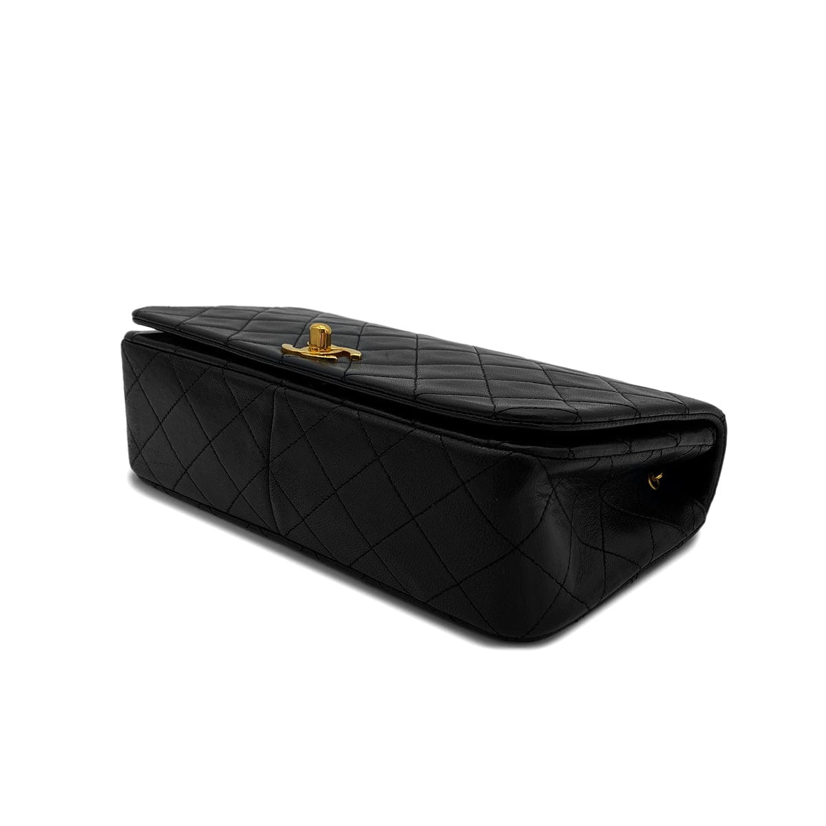 Luxury Promise Japan CHANEL VINTAGE FULL FLAP CHAIN SHOULDER BAG BLACK LAMB SKIN 90287215