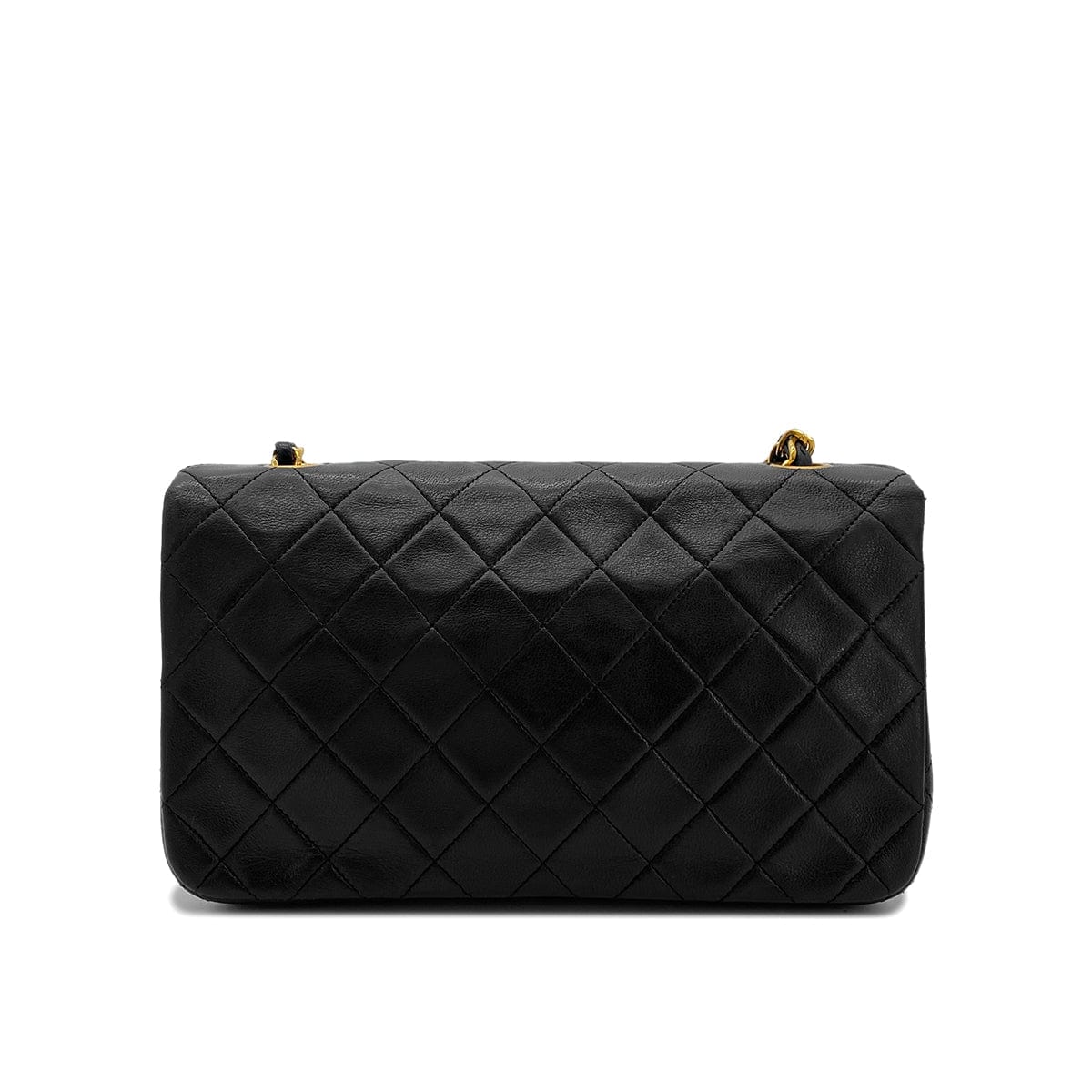 Luxury Promise Japan CHANEL VINTAGE FULL FLAP CHAIN SHOULDER BAG BLACK LAMB SKIN 90287215