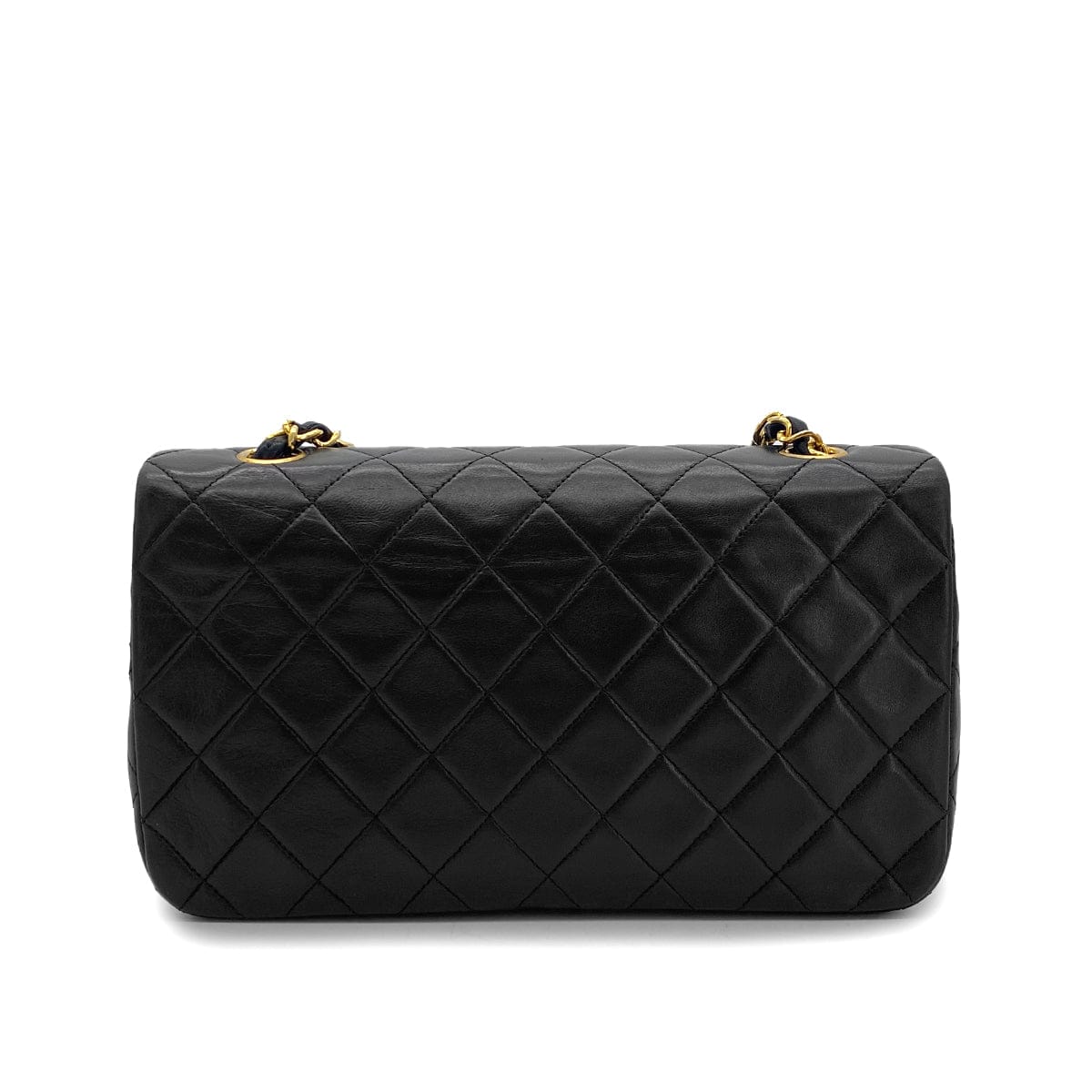 Luxury Promise Japan CHANEL VINTAGE FULL FLAP CHAIN SHOULDER BAG BLACK LAMB SKIN 90301010