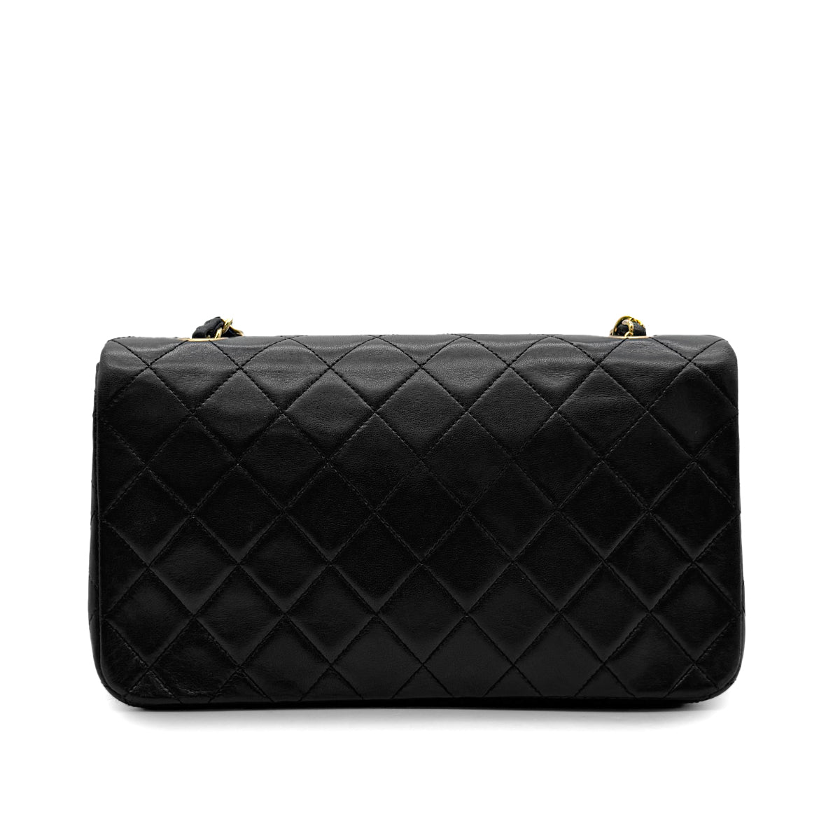 Luxury Promise Japan CHANEL VINTAGE FULL FLAP CHAIN SHOULDER BAG BLACK LAMB SKIN 90302899