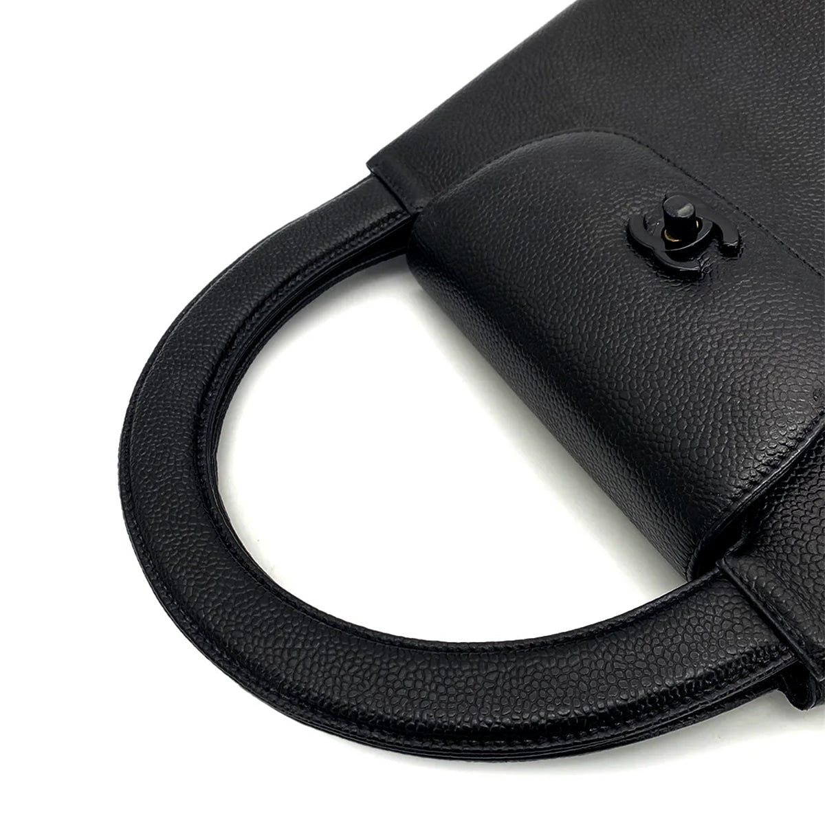 Luxury Promise Japan CHANEL VINTAGE HAND BAG BLACK CAVIAR SKIN 90260189