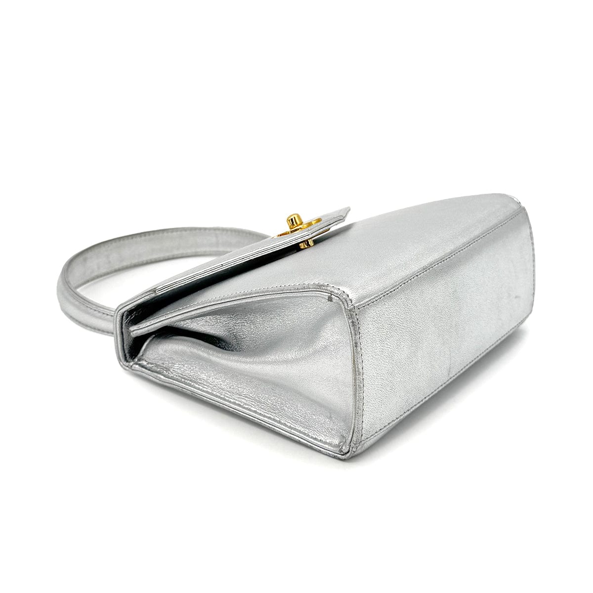 Luxury Promise Japan CHANEL VINTAGE HAND BAG SILVER LAMB SKIN 90275605