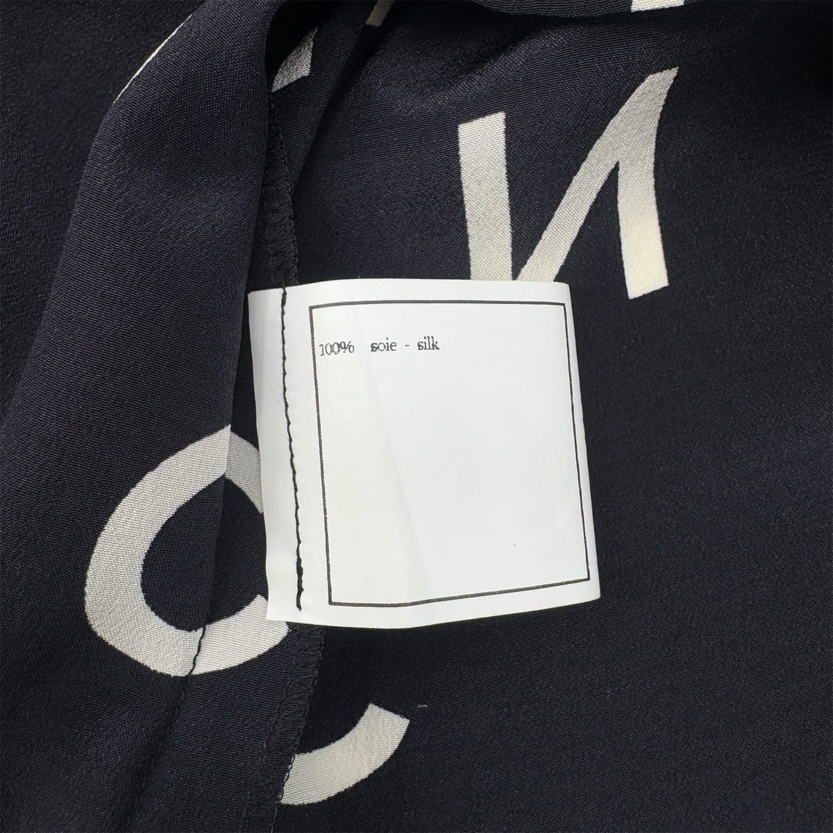 Luxury Promise Japan CHANEL VINTAGE LOGO COCOMARK BLOUSE TOPS BLACK WHITE SILK 38 97P RTW 90286908