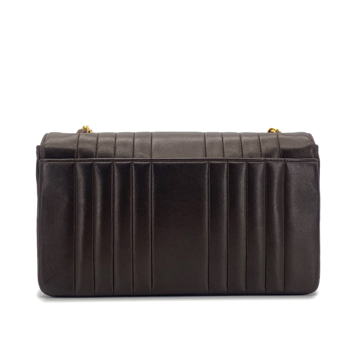 Luxury Promise Japan CHANEL VINTAGE MADEMOISELLE CHAIN SHOULDER BAG BROWN LAMB SKIN 90302645