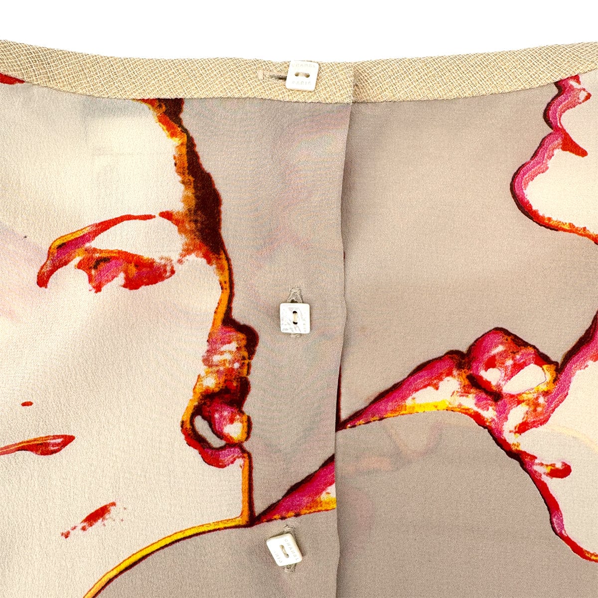 Luxury Promise Japan CHANEL VINTAGE MADEMOISELLE SLEEVELESS TOPS BEIGE WOOL 42 00S RTW 90290212