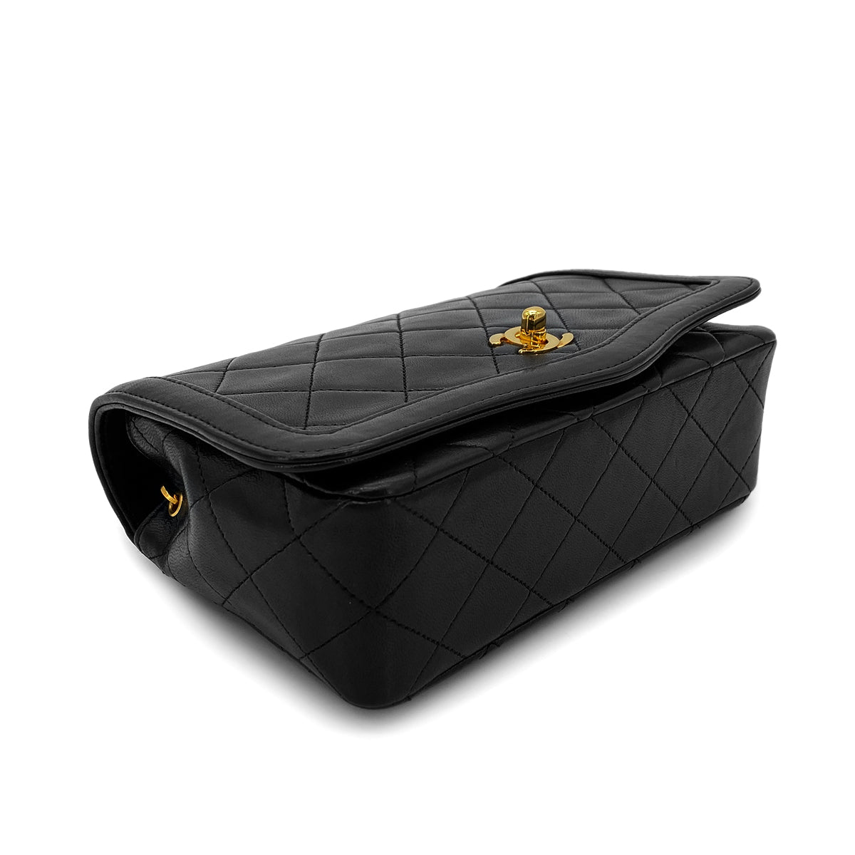 Luxury Promise Japan CHANEL VINTAGE MATELASSE BIJOU CHAIN SHOULDER BAG BLACK LAMB SKIN 90288982