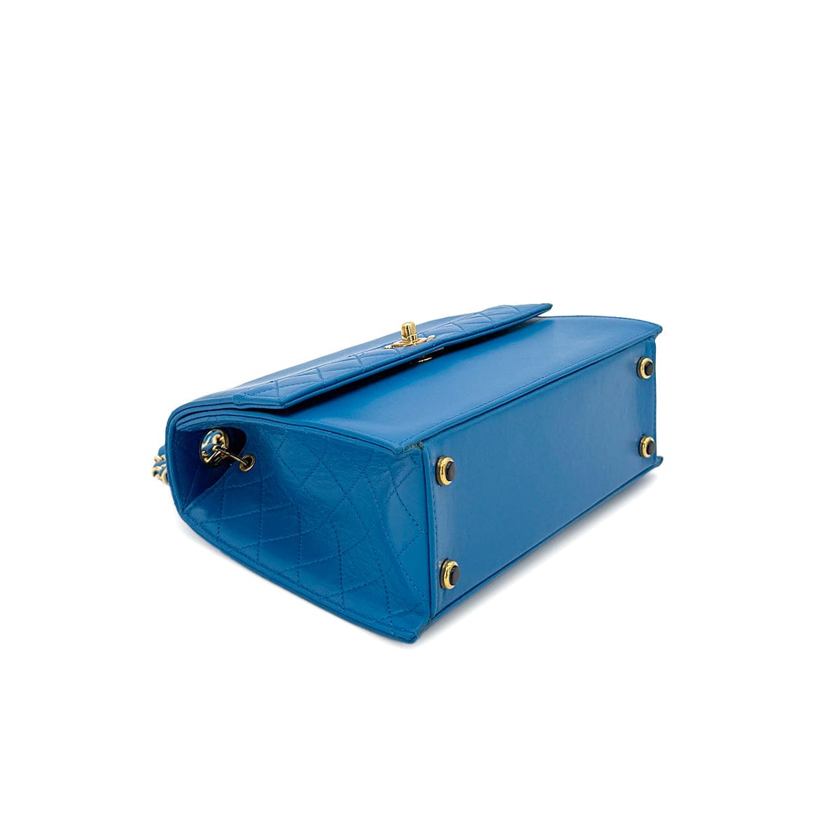 Luxury Promise Japan CHANEL VINTAGE MATELASSE CHAIN SHOULDER BAG BLUE LAMB SKIN 90279944