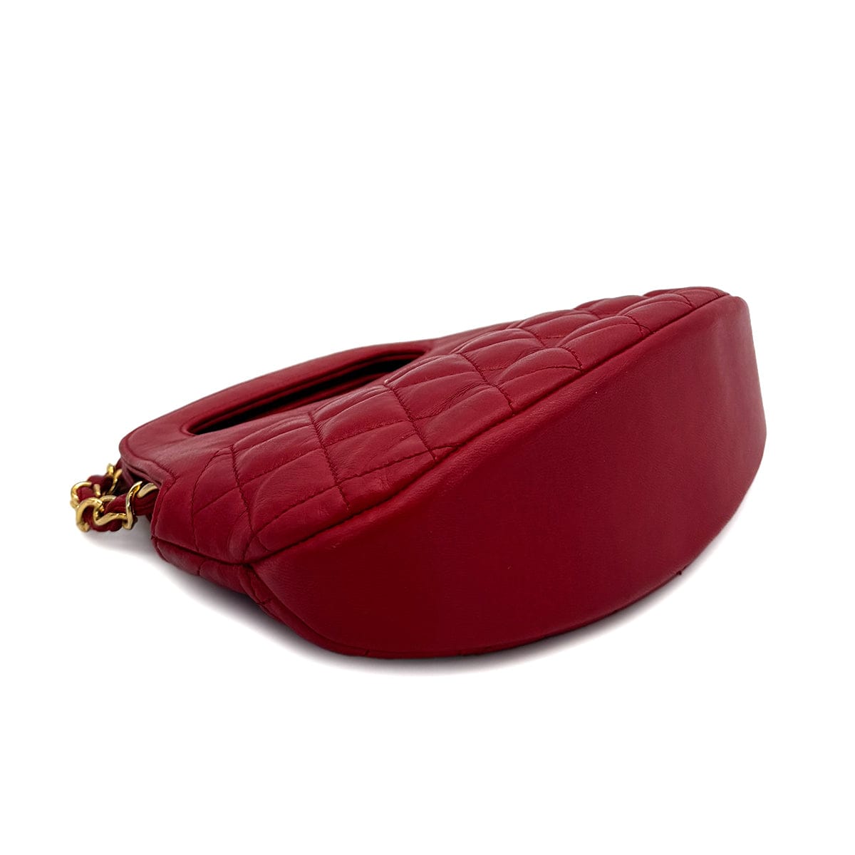 Luxury Promise Japan CHANEL VINTAGE MATELASSE CHAIN SHOULDER BAG RED LAMB SKIN 90308348