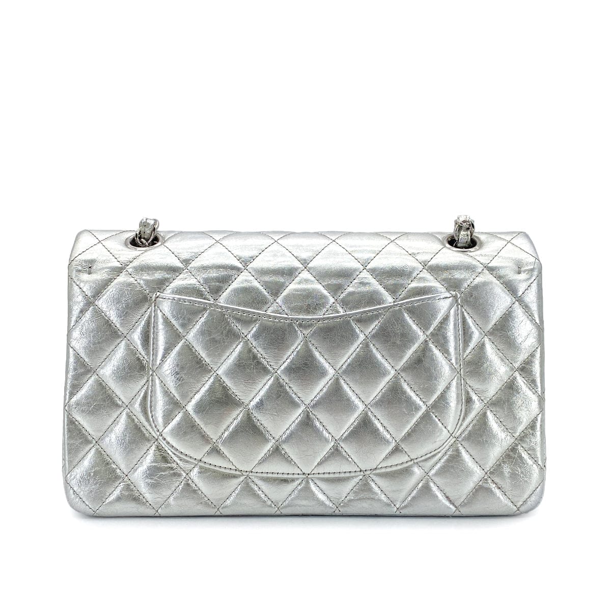 Luxury Promise Japan CHANEL VINTAGE MATELASSE CHAIN SHOULDER BAG SILVER LEATHER 90307026