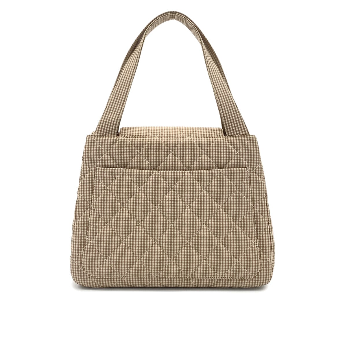 Luxury Promise Japan CHANEL VINTAGE MATELASSE CHECK PATTERN HAND BAG BEIGE CANVAS 90284470
