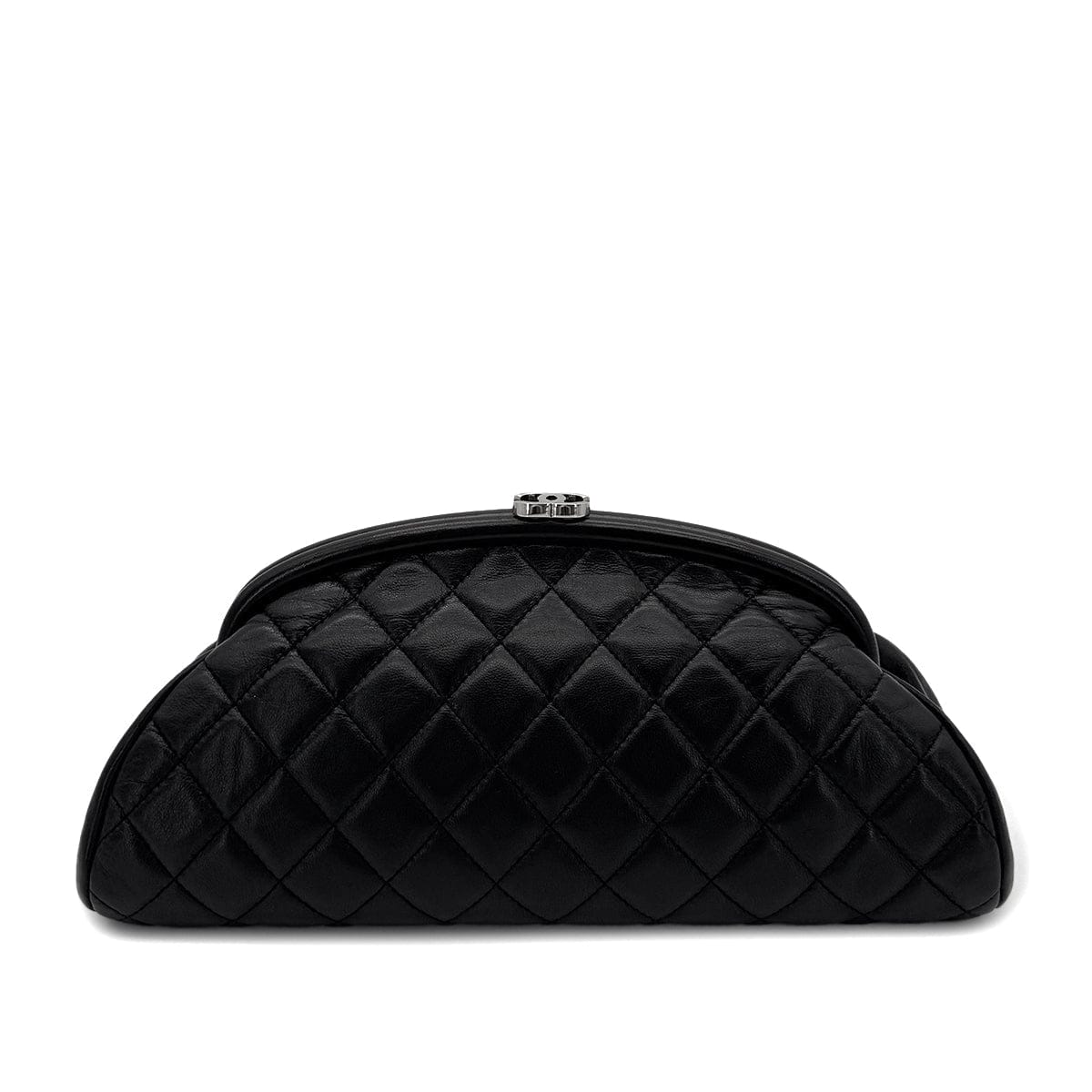 Luxury Promise Japan CHANEL VINTAGE MATELASSE CLUTCH BAG BLACK LAMB SKIN 90286011