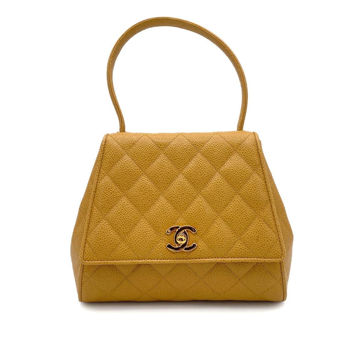Luxury Promise Japan CHANEL VINTAGE MATELASSE HAND BAG BEIGE CAVIAR SKIN 90261206