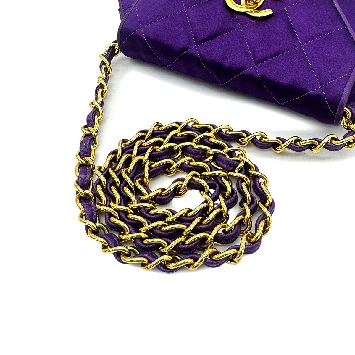 Luxury Promise Japan CHANEL VINTAGE MATELASSE OCTAGON SHOULDER BAG PURPLE 90292049