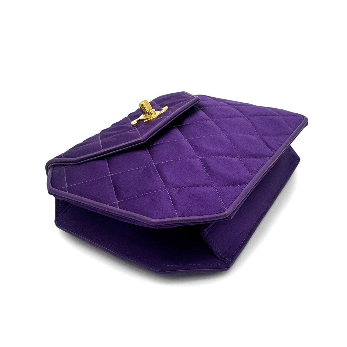 Luxury Promise Japan CHANEL VINTAGE MATELASSE OCTAGON SHOULDER BAG PURPLE 90292049