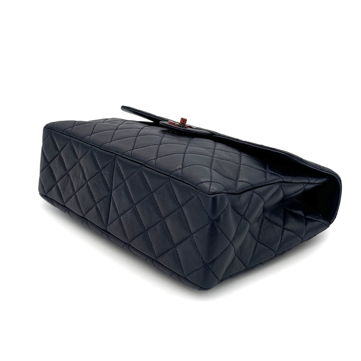 Luxury Promise Japan CHANEL VINTAGE MATELASSE TORTOISESHELL CHAIN SHOULDER BAG NAVY LAMB SKIN 90280642