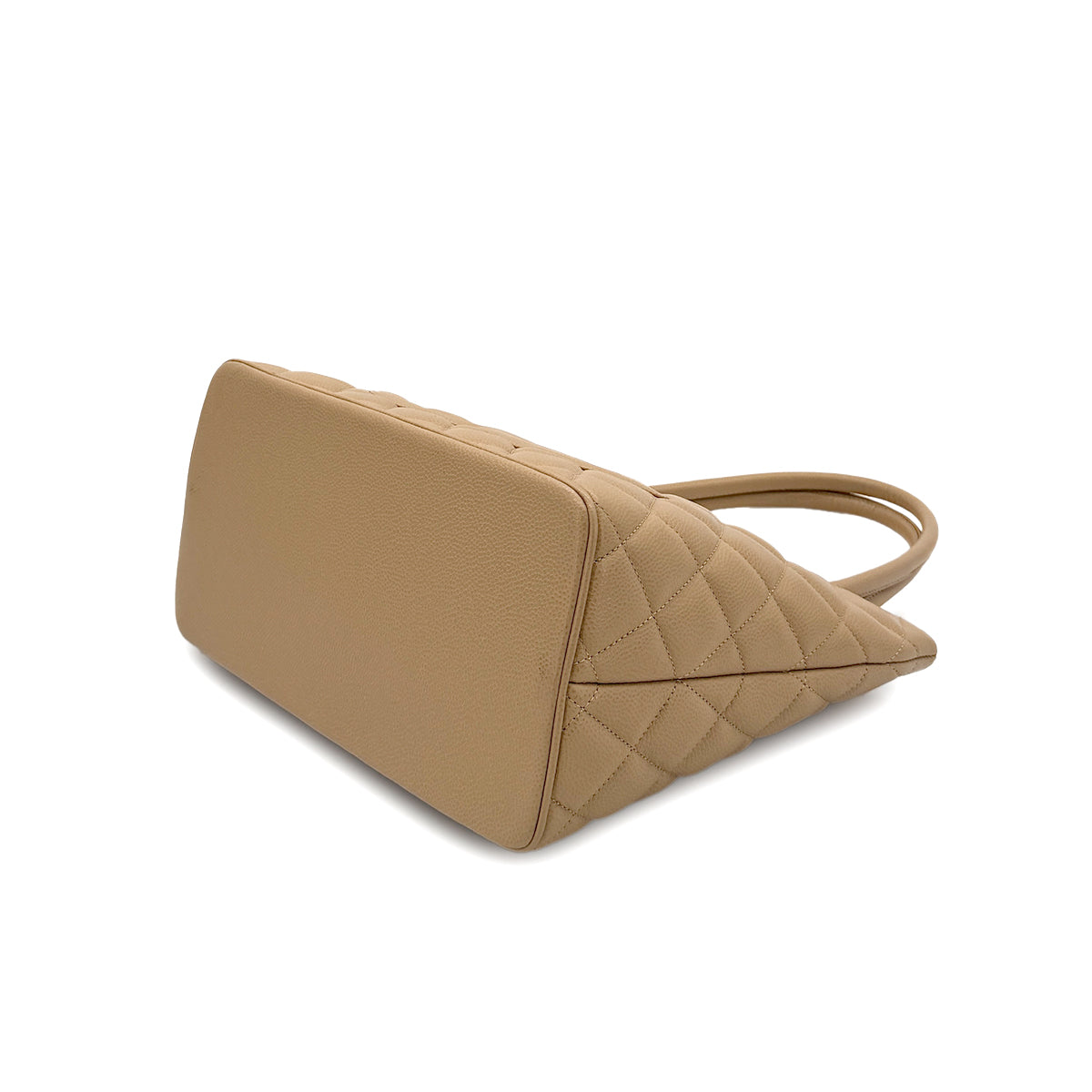 Luxury Promise Japan CHANEL VINTAGE MEDALLION TOTE BAG BEIGE CAVIAR SKIN 90284878