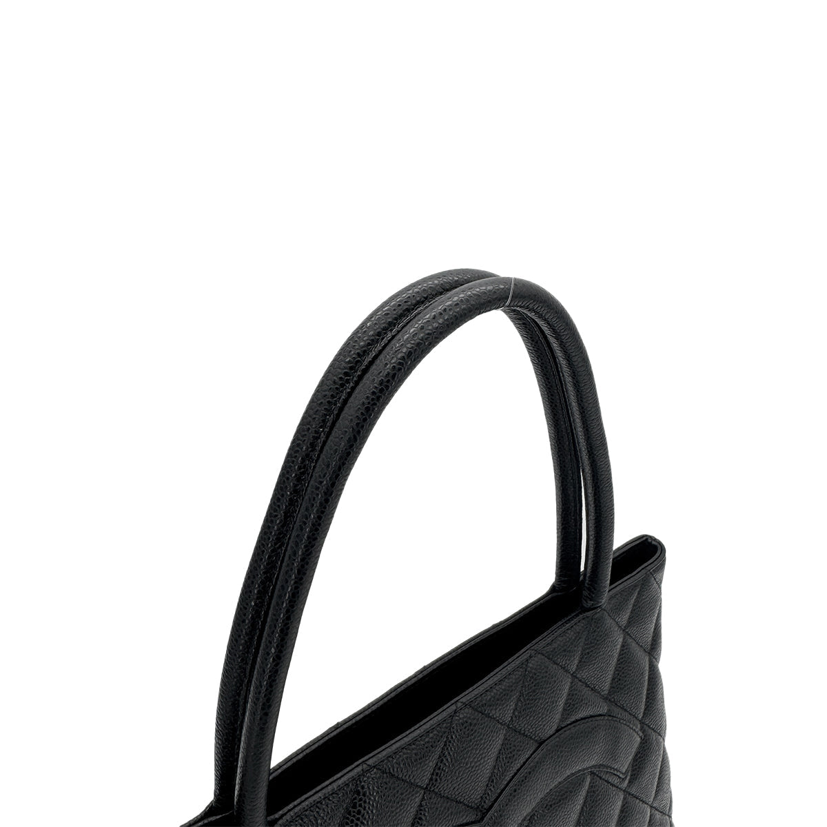 Luxury Promise Japan CHANEL VINTAGE MEDALLION TOTE BAG BLACK CAVIAR SKIN 90281243