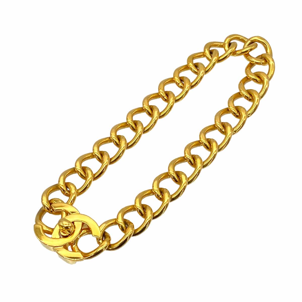 Luxury Promise Japan CHANEL VINTAGE NECKLACE CHOKER COCOMARK TURN LOCK GOLD ACCESSORY 96P 90275825