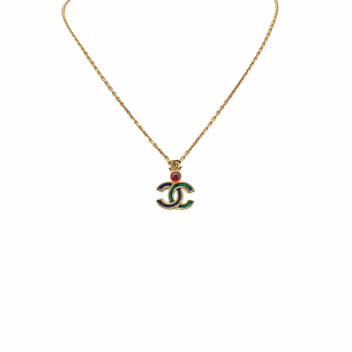 Luxury Promise Japan CHANEL VINTAGE NECKLACE COCOMARK COLOR STONE ACCESSORY 90276332