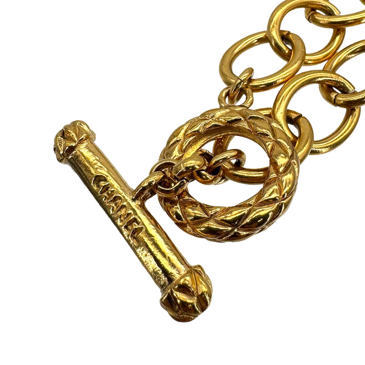Luxury Promise Japan CHANEL VINTAGE NECKLACE COCOMARK HEART GOLD ACCESSORY 95P 90309741