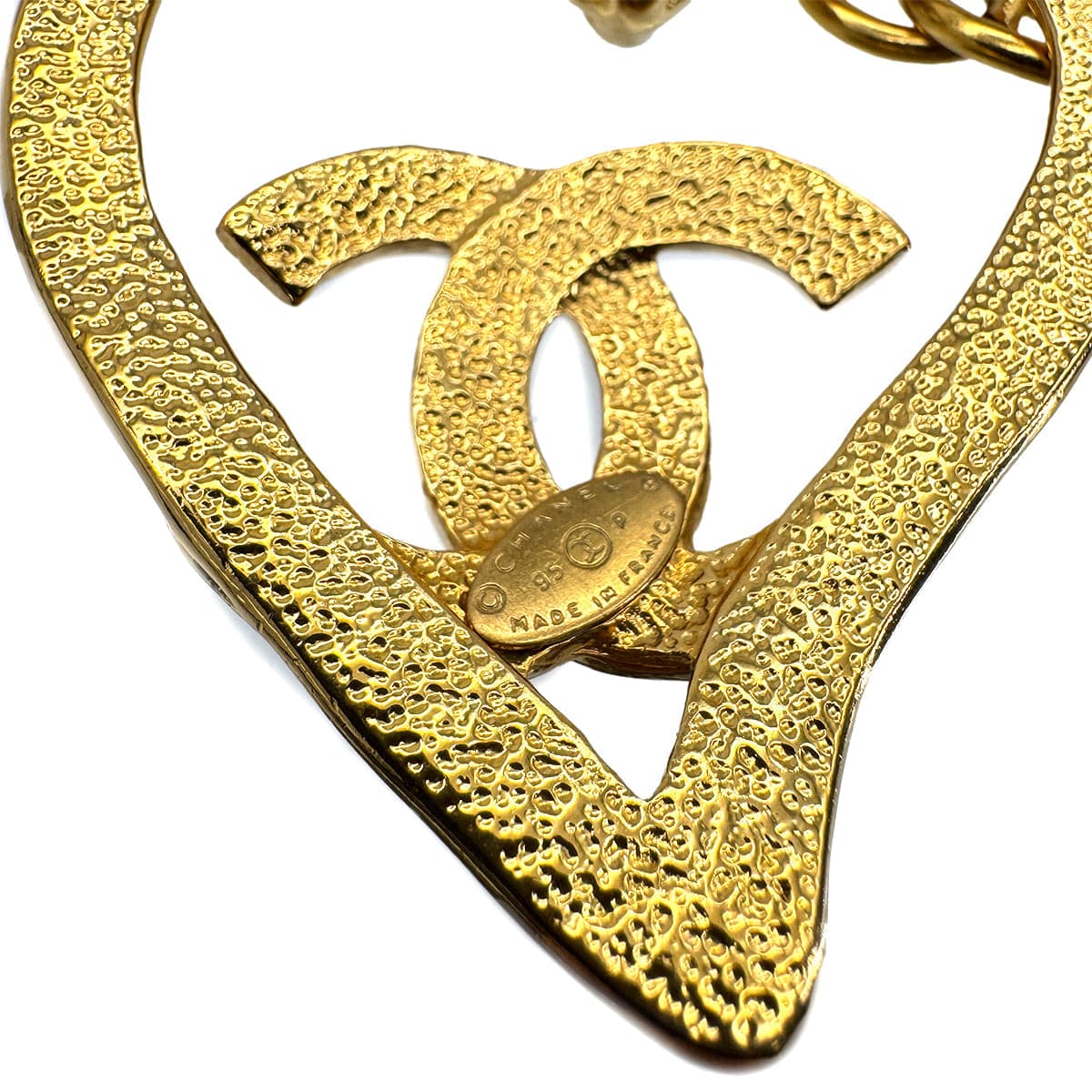 Luxury Promise Japan CHANEL VINTAGE NECKLACE COCOMARK HEART GOLD ACCESSORY 95P 90309741