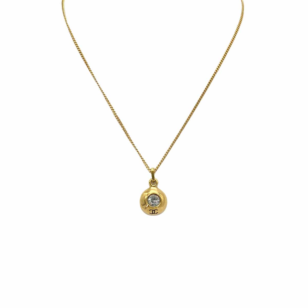 Luxury Promise Japan CHANEL VINTAGE NECKLACE COCOMARK RHINESTONE ACCESSORY 90272587