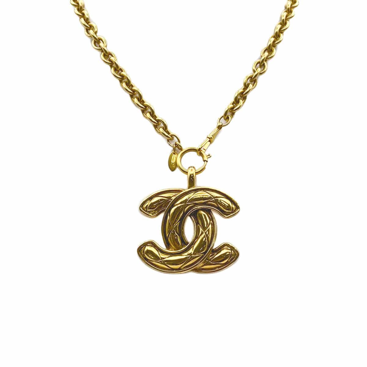 Luxury Promise Japan CHANEL VINTAGE NECKLACE MATELASSE COCOMARK GOLD ACCESSORY 90312540