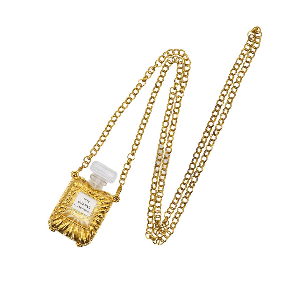 Luxury Promise Japan CHANEL VINTAGE NECKLACE PERFUME NO19 GOLD ACCESSORY 90310139