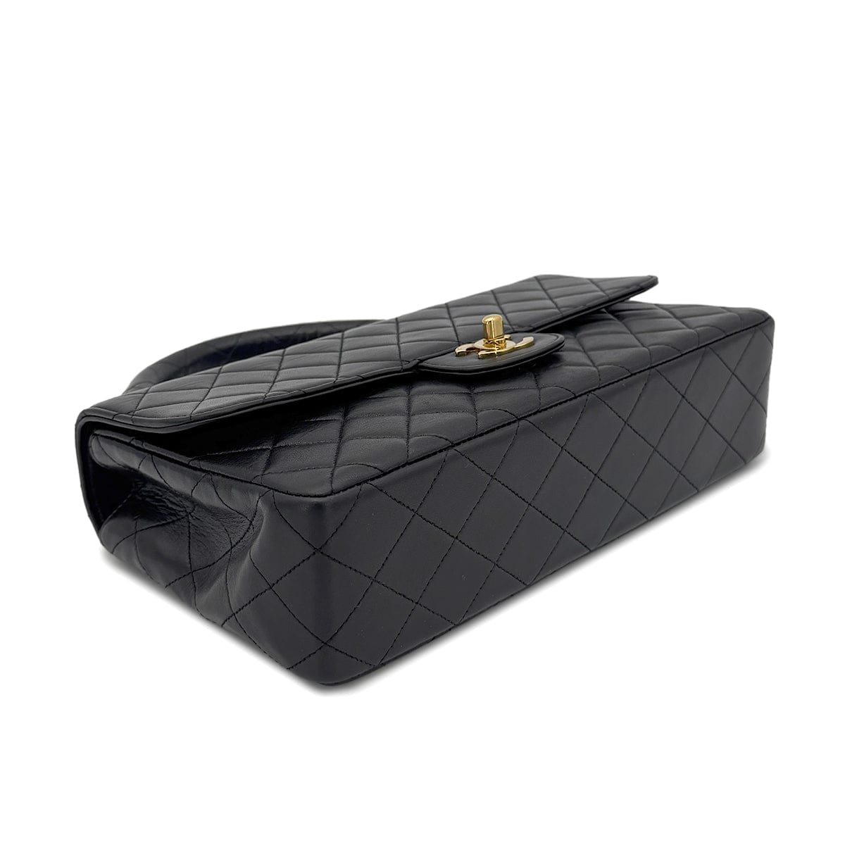 Luxury Promise Japan CHANEL VINTAGE PARENT-CHILD BAG PARENTS ONLY BLACK LAMB SKIN 90270847