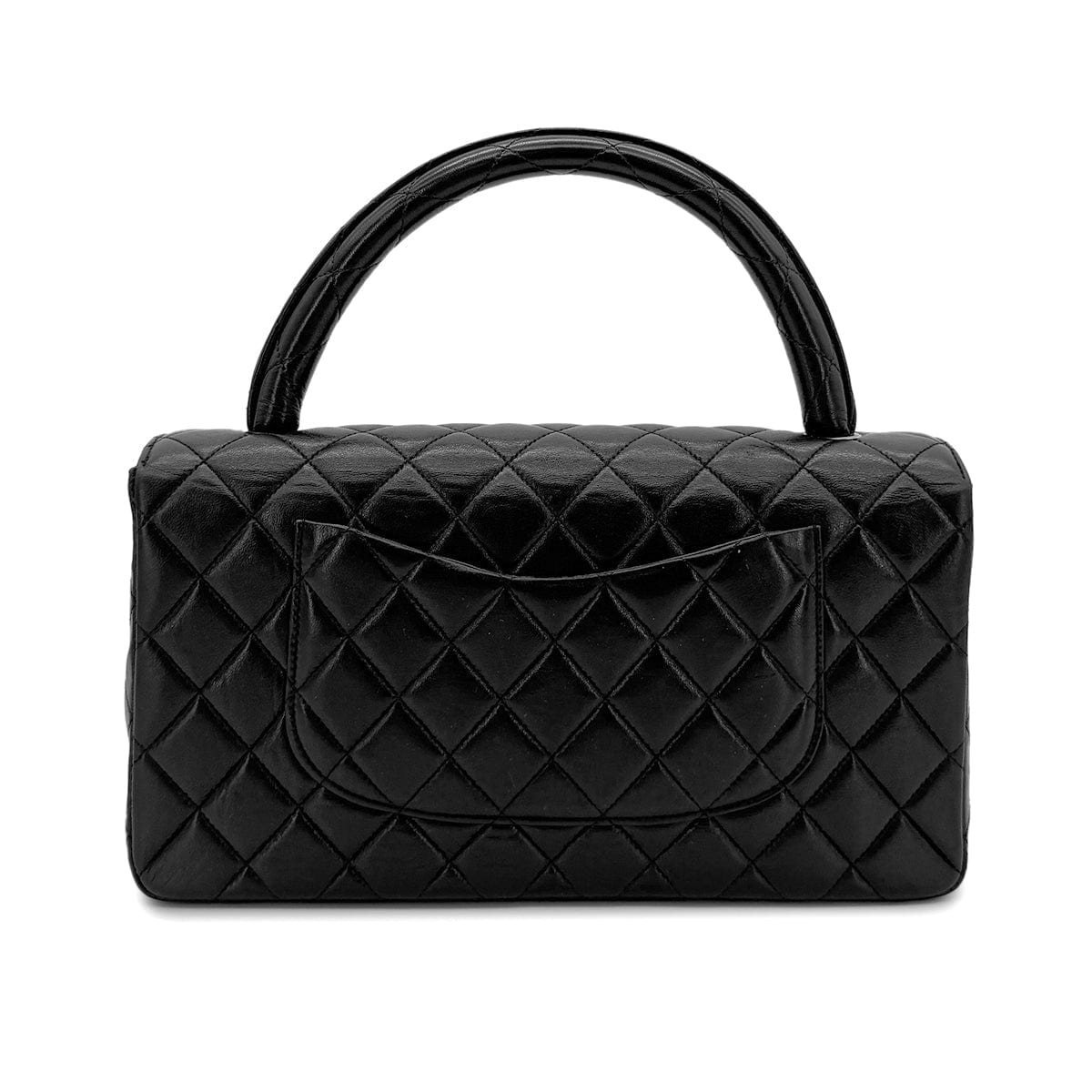 Luxury Promise Japan CHANEL VINTAGE PARENT-CHILD HAND BAG PARENTS ONLY BLACK LAMB SKIN 90280299