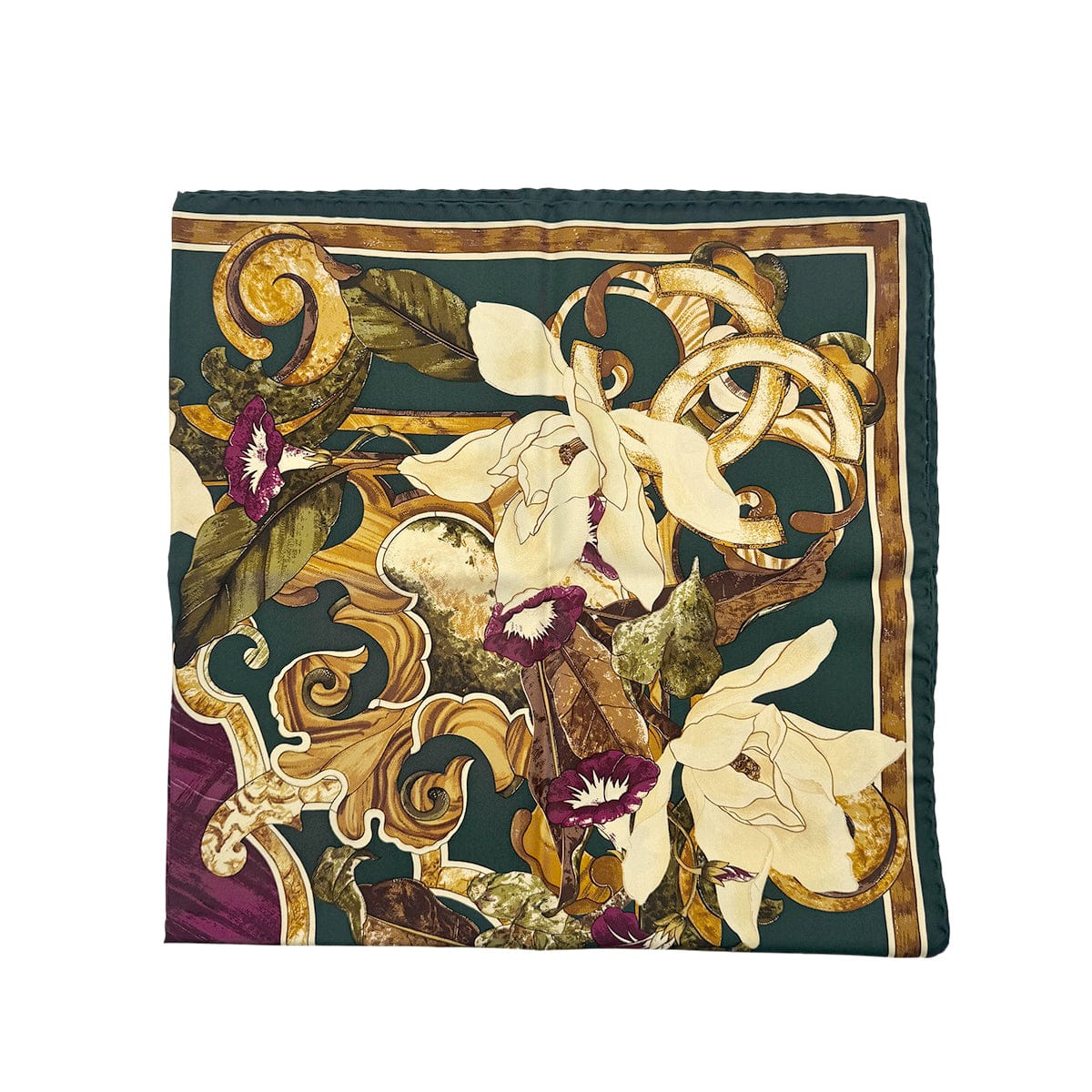 Luxury Promise Japan CHANEL VINTAGE SCARF FLOWER PATTERN MULTICOLOR SILK 90278006