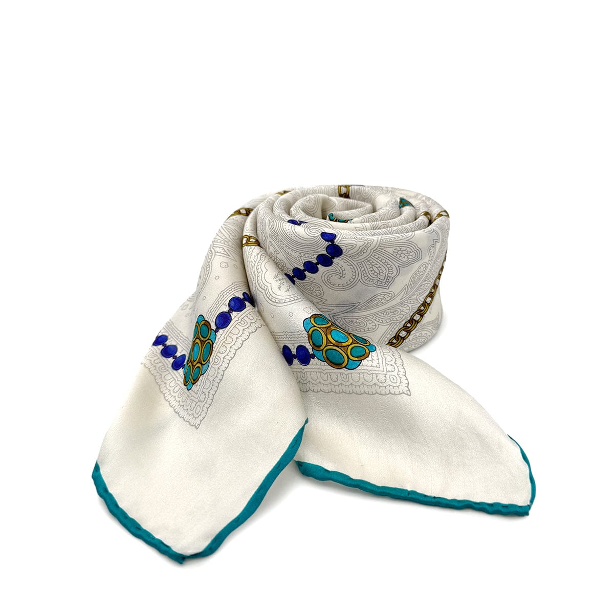 Luxury Promise Japan CHANEL VINTAGE SCARF LOGO ACCESSORY WHITE CACHMERE 90276741