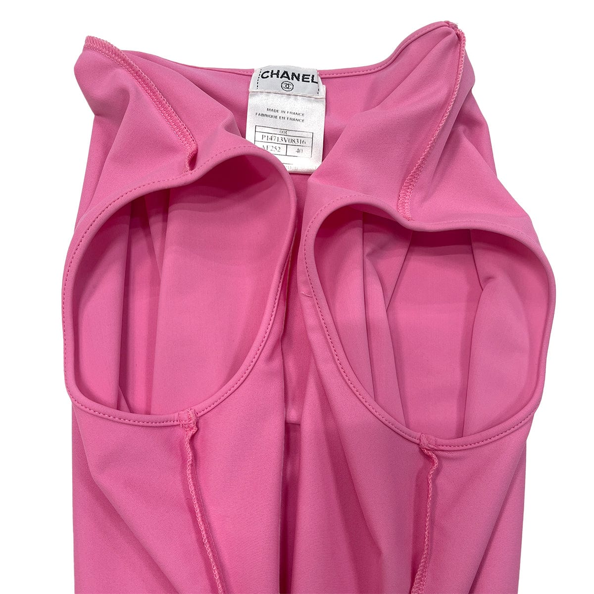 Luxury Promise Japan CHANEL VINTAGE SLEEVELESS TOPS PINK NYLON 40 00C RTW 90288046