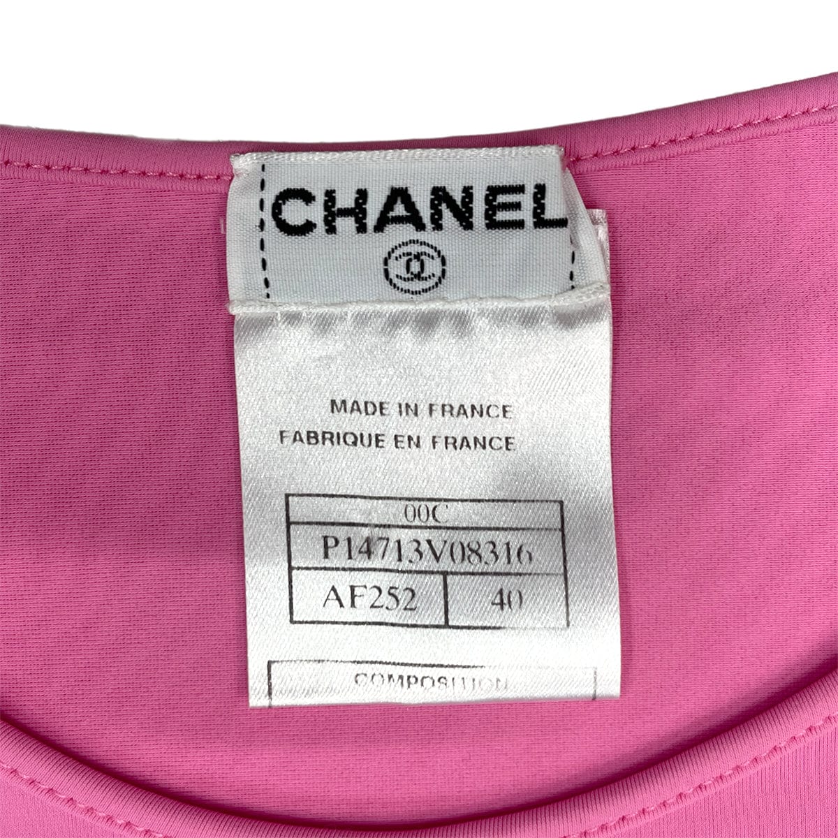 Luxury Promise Japan CHANEL VINTAGE SLEEVELESS TOPS PINK NYLON 40 00C RTW 90288046