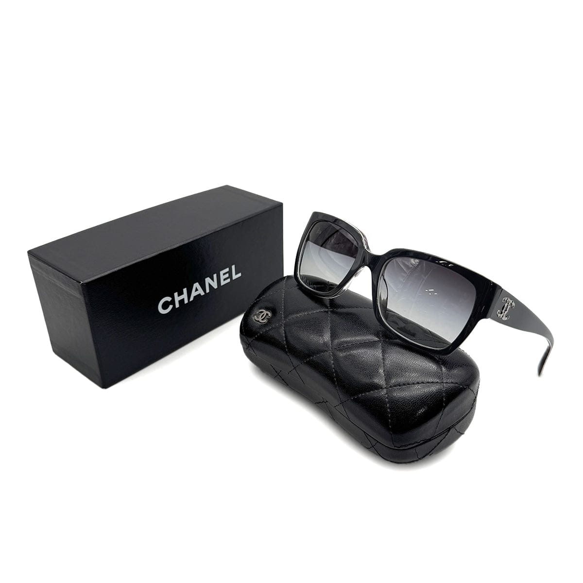 Luxury Promise Japan CHANEL VINTAGE SQUARE SUNGLASSES COCOMARK GRAY EYEWEAR 90307365