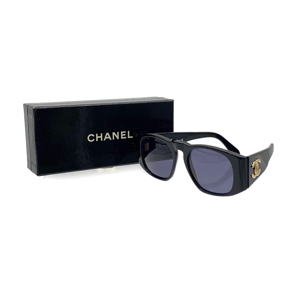 Luxury Promise Japan CHANEL VINTAGE SUNGLASSES COCOMARK BLACK EYEWEAR 90278908