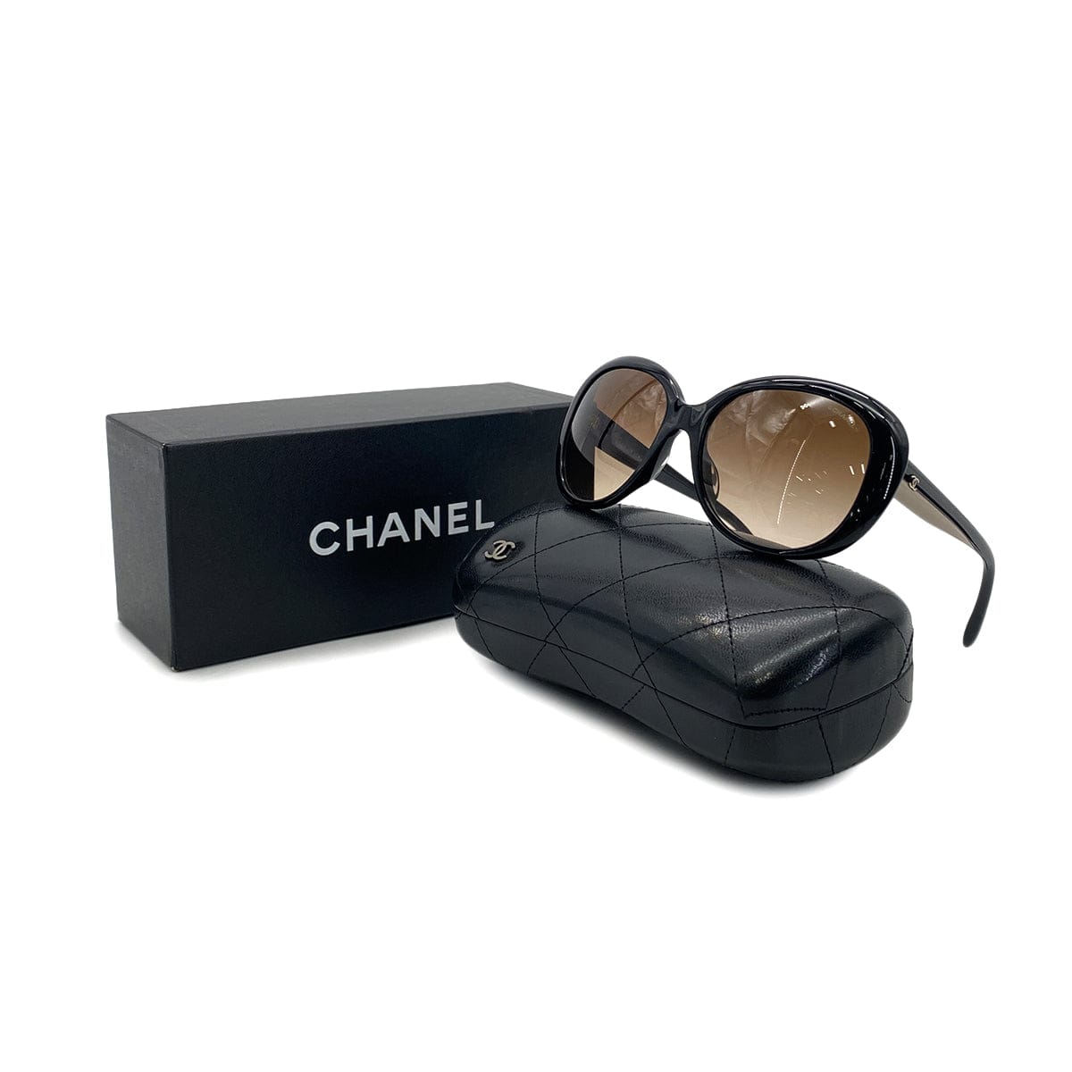 Luxury Promise Japan CHANEL VINTAGE SUNGLASSES COCOMARK BLACK EYEWEAR 90286186