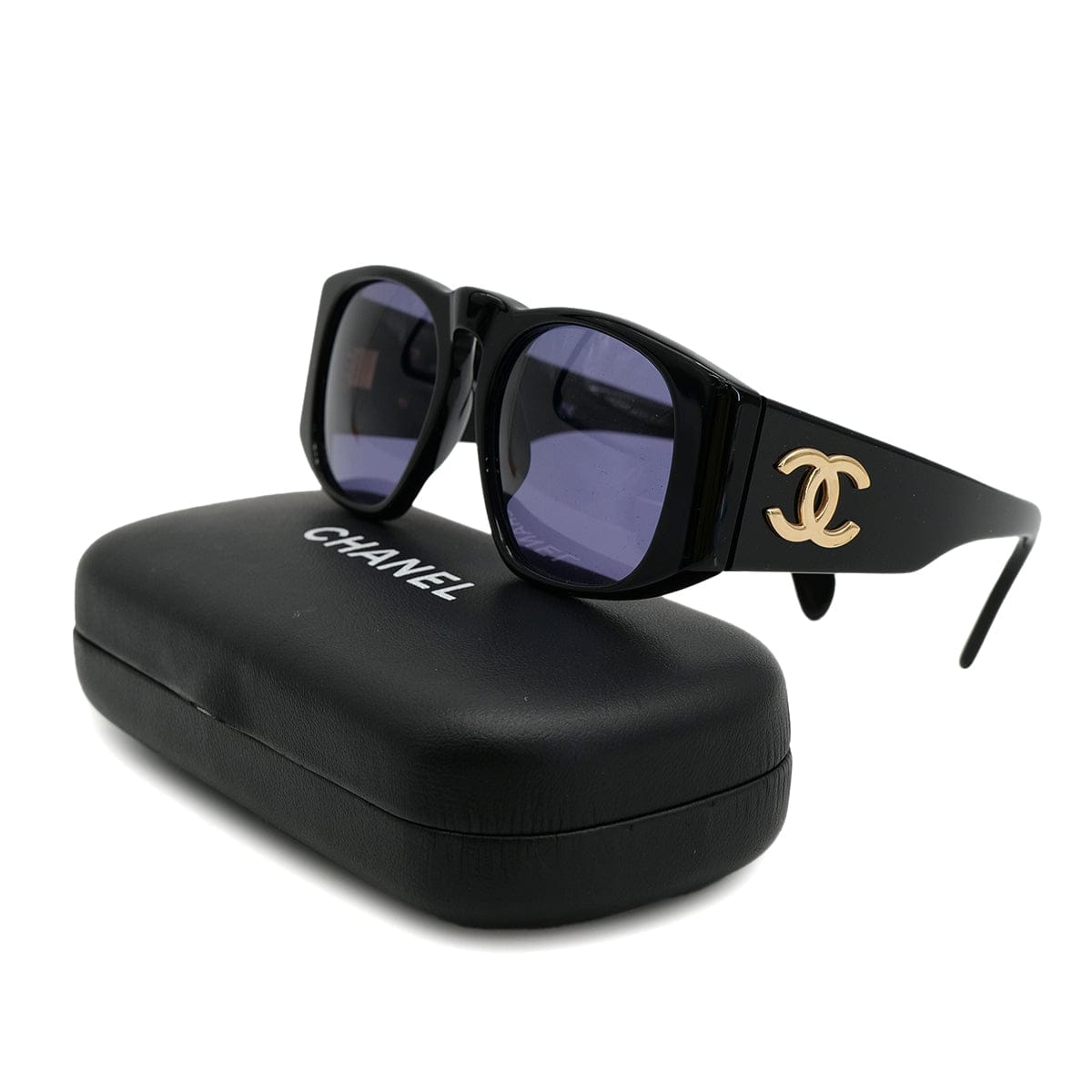 Luxury Promise Japan CHANEL VINTAGE SUNGLASSES COCOMARK BLACK EYEWEAR 90309194