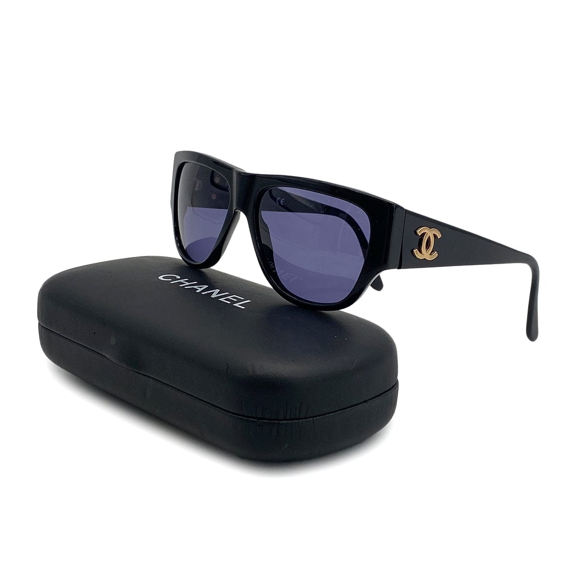 Luxury Promise Japan CHANEL VINTAGE SUNGLASSES COCOMARK BLACK EYEWEAR 90309762