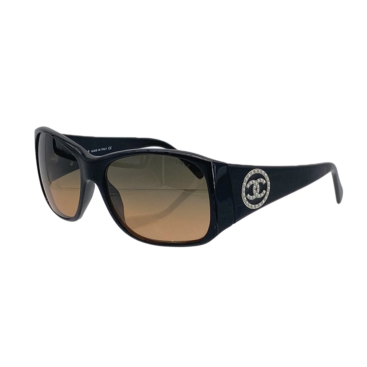 Luxury Promise Japan CHANEL VINTAGE SUNGLASSES COCOMARK FAUX PEARL BLACK EYEWEAR 90309777